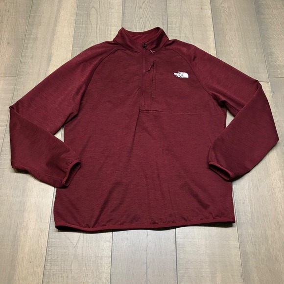 The North Face Jacket Fleece Pullover Mens Size XL Red Canyonlands 1/2 Zip Cabin - Picture 1 of 10